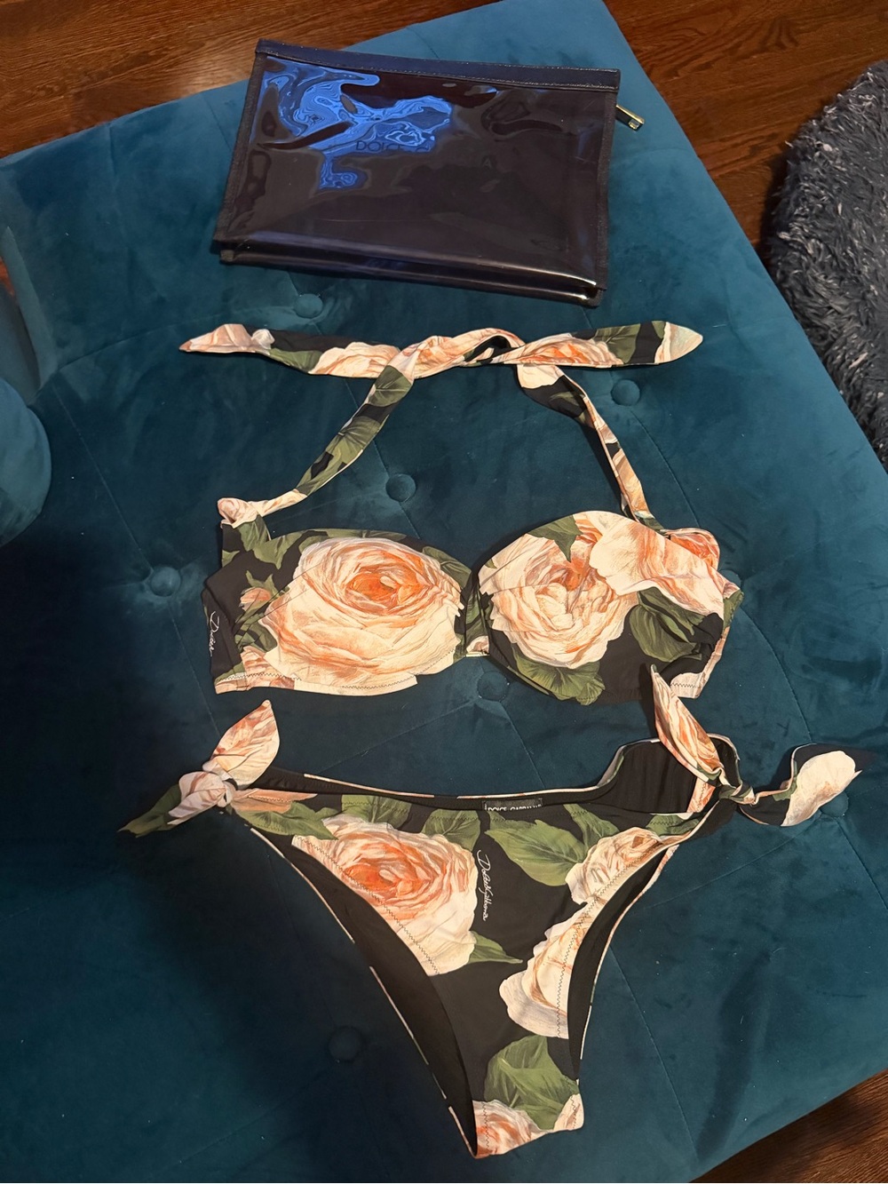 NWOT! Dolce & Gabbana floral print bikini set. Size small.